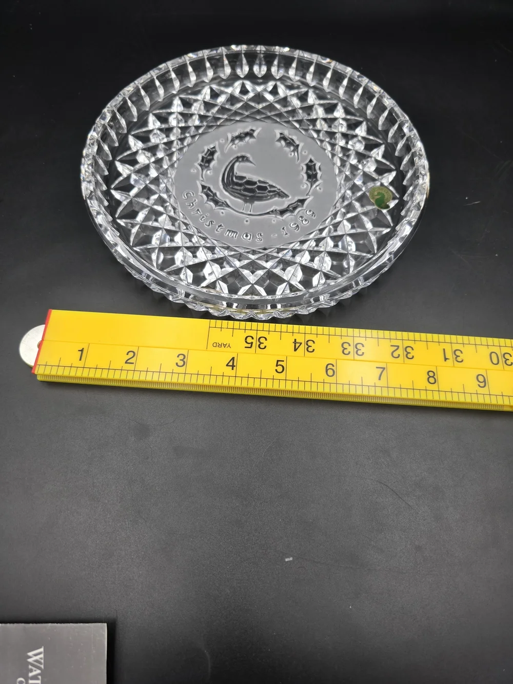 Waterford Clear Crystal Holiday Swan Plate